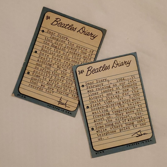 Beatles Diary Trading Cards - Picture 2 of 2